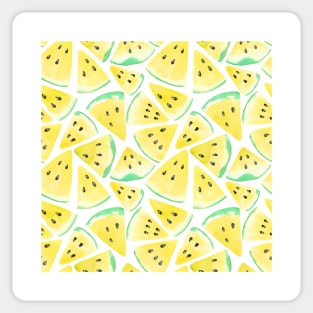 Yellow watermelon slices pattern Sticker